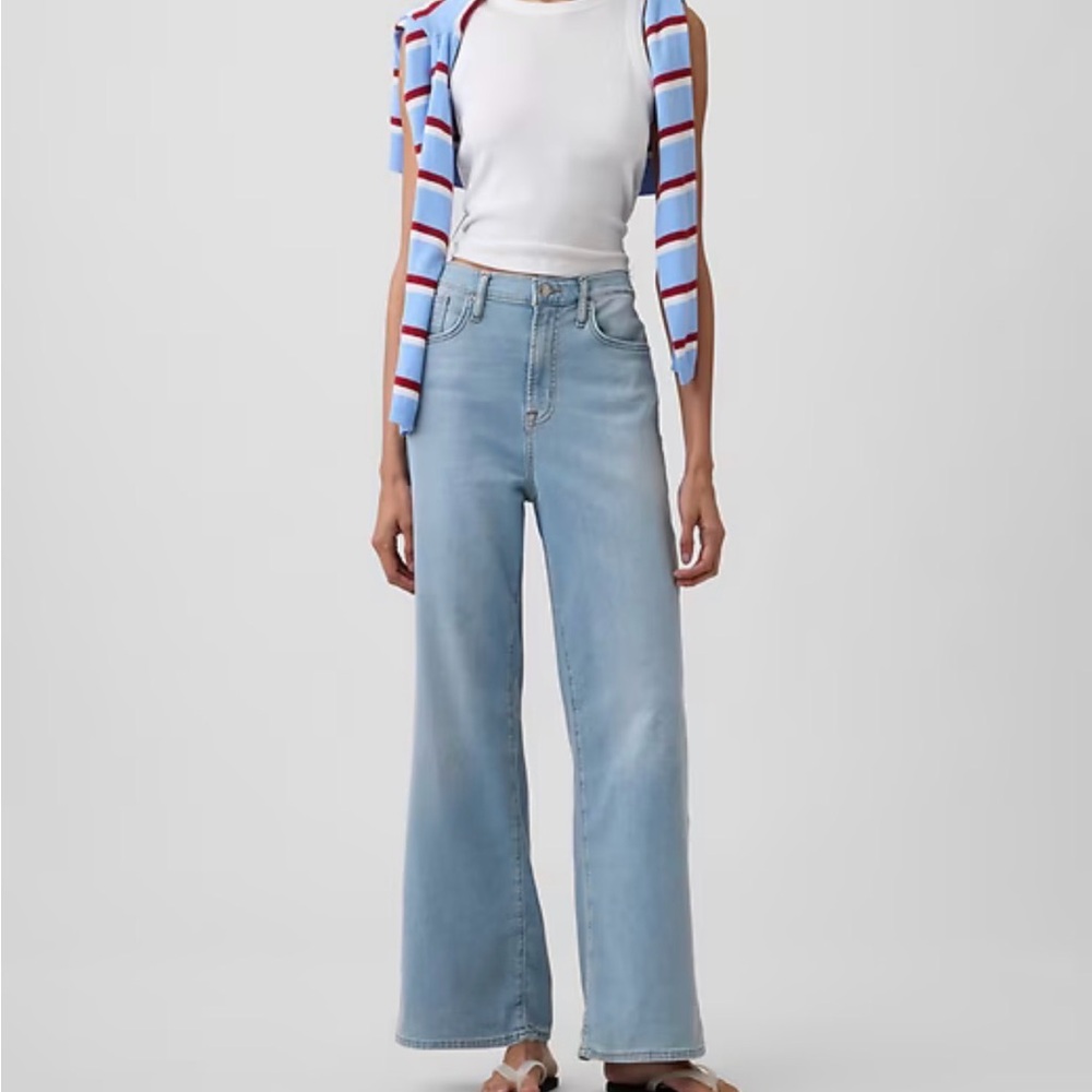 Gap High-Rise Light Blue Wide-Leg sweatpants Women’s Jeans NWOT